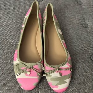 Pink and Army Fatigue Flats